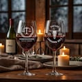 Custom Engraved Wine Glass with Stem, Personalized 19oz & 10oz Glasses, Bulk Logo Etching, Bridesmaid Gift, Corporate Brand Logo Glassware