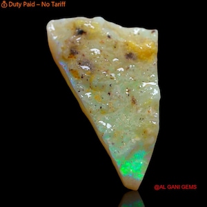 Raw Fire Opal Fancy Rough Australian 100% Natural Loose Gemstone 19x10x3mm 2.00Ct