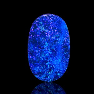 Doublet Opal Loose Cabochon / Blue Color Stone/ Oval Cabochon Opal Stone Cabs / For Jewelry Making - D-21