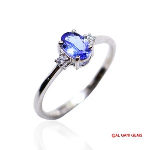 Rare Tanzanite Ring Size All Us Sizes, Gemstone Ring, Light Blue Solitaire Ring, 925 Sterling Silver Jewelry, Wedding Gift, Ring For Mother