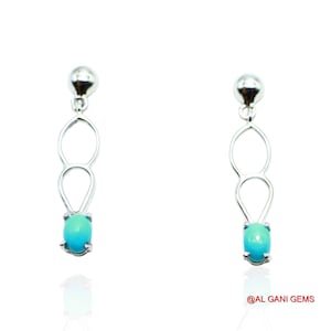 Elegant Turquoise Earrings, Gemstone Earrings, Sky Blue Drop & Dangle Earrings, 925 Sterling Silver Jewelry, Wedding Gift, Earrings For Love