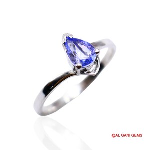 Rare Tanzanite Ring Size All Us Sizes, Gemstone Ring, Light Blue Solitaire Ring, 925 Sterling Silver Jewelry, Birthday Gift, Ring For Mother