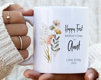 Custom Aunt Mug, Aunt Name Coffee Mug, Aunt Birthday Gift, Est 2023, Bae Mug, First Time Aunt Gift, Custom Aunt Name Mug, Personalized Aunt