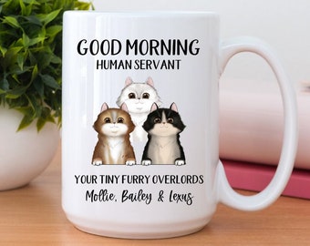 Taza de gato personalizada: regalo divertido y personalizado para amantes de los gatos