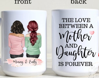 Personalized Mom Mug: Mother & Daughter Gift, Custom Coffee Mug