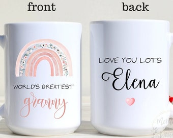 Grandma Mug, Gift For Grandma, Mug For Granny, Personalized Grandma Mug, Mother'S Day Gift From Daughter, Best Mom Ever Gifts, Gift For Mom