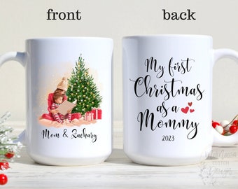 My First Christmas As A Mommy, First Christmas Mug For Mom, New Mom Mug For Christmas, Custom New Mom Gift, First Time Mom Christmas Mug