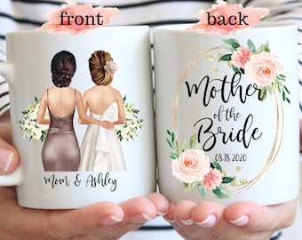 Mother Of The Bride Gift, Mother Of The Bride Mug, Gift From Bride To Mom, Mother Of The Bride Wedding Gift, Customized Bridal Party Mugs