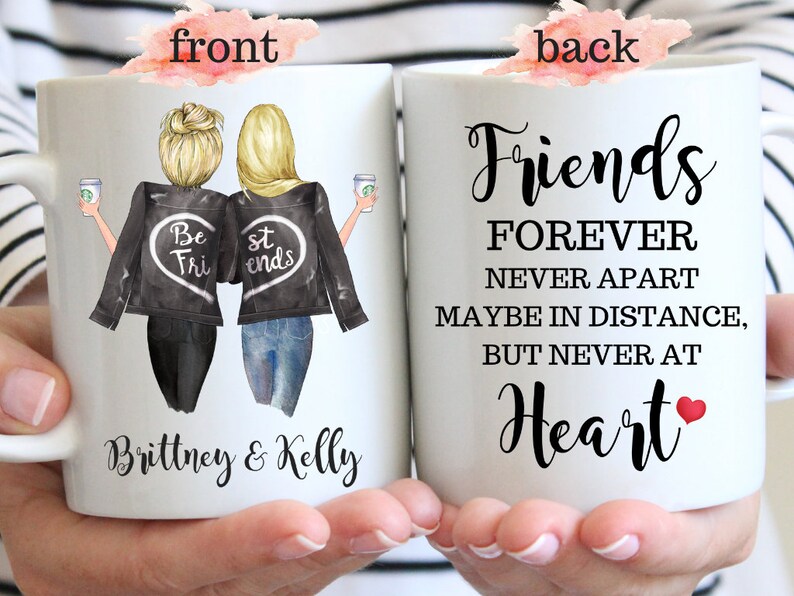 Best Friends Forever Never Apart Custom Best Friend Mug Etsy
