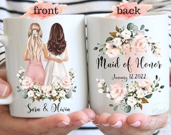 Custom Maid Of Honor Mug, Maid Of Honor Proposal Mug, Maid Of Honor Gift, Matron Of Honor Gift, Custom Bridal Party Gift, Best Friend Gifts