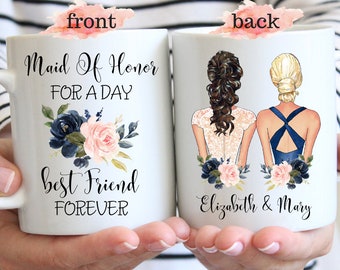 Personalized Maid of Honor Mug: Bridesmaid Proposal Gift