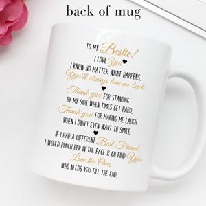 Best Friend Mug, Best Friends Gifts, To My Bestie Mug, Custom Girls Mug, Long Distance Mugs, Best Friend Mug, Bff, Personalized Friend PF image 9