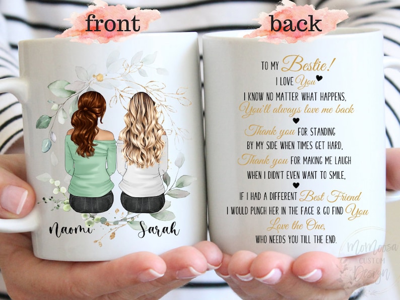 Best Friend Mug, Best Friends Gifts, To My Bestie Mug, Custom Girls Mug, Long Distance Mugs, Best Friend Mug, Bff, Personalized Friend PF image 1