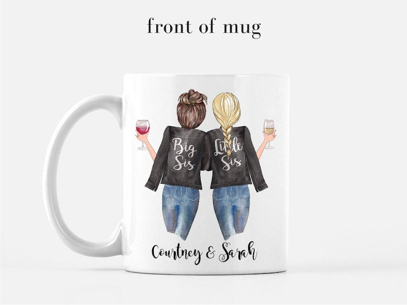 Custom Sisters Mug, Best Sister Gift, Sister Moving Away Mug, Long Distance Sisters Gift, Sisters Birthday Gifts, Big Sister Little Sister image 2