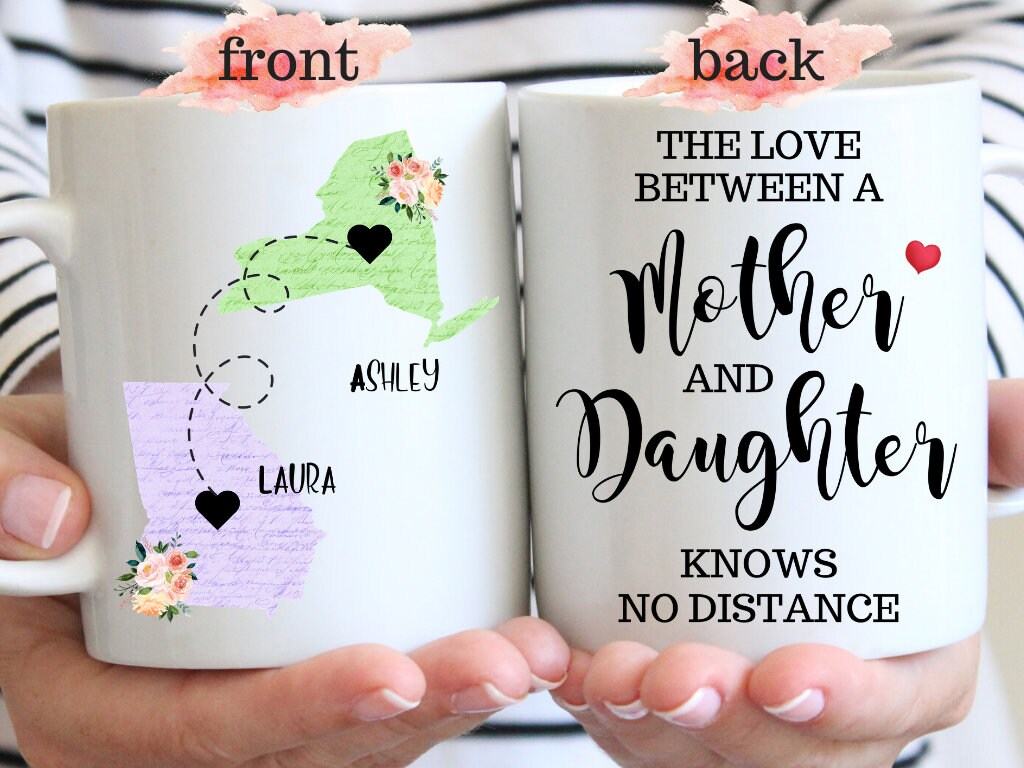 The love between mother and best sale daughter knows no distance mug
