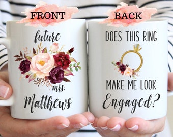 Future Mrs. Mug: Personalized Engagement Gift for Bride