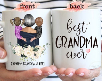 Grandma Mug, Gift For Grandma, Mug For Grandma, Personalized Grandma Mug, Mother'S Day Gift From Daughter, Best Mom Ever Gifts, Gift For Mom