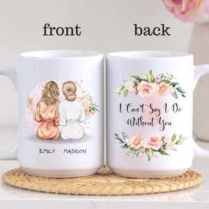 Mug proposition de demoiselle d'honneur : cadeau de mariage personnalisé, demoiselle d'honneur