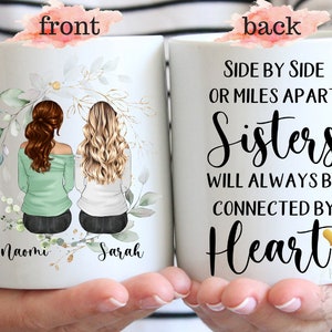 Custom Sisters Mug, Best Sister Gift, Sister Moving Away Mug, Long Distance Sisters Gift, Sisters Birthday Gifts, Big Sister Little Sister