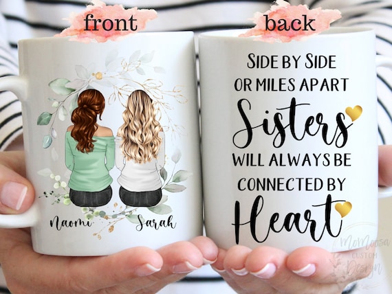 Custom Sisters Mug, Best Sister Gift, Sister Moving Away Mug, Long Distance Sisters Gift, Sisters Birthday Gifts, Big Sister Little Sister