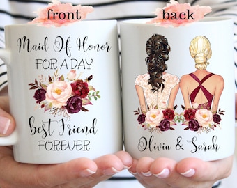 Custom Maid of Honor Mug: Bridal Party Proposal Gift