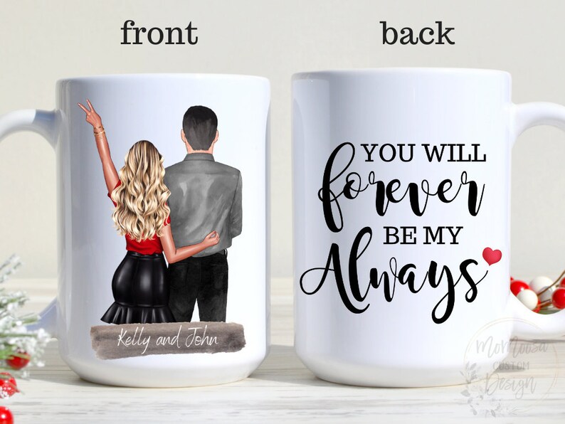 Valentine'S Day Mug, Valentines Day Gift, Gift For Her For Him, Custom Couple Mug, Anniversary Gift, Bride And Groom Mug, Wife And Husband image 1
