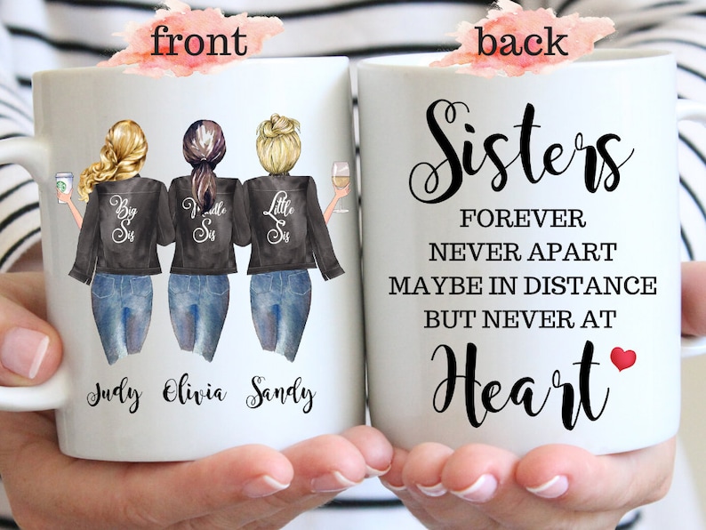 Custom Sisters Mug Best Sister Gift Sister Moving Away Mug Etsy