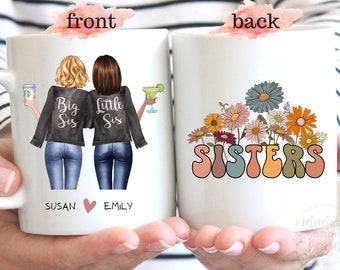 Custom Sisters Mug: Big Sis Little Sis Gift