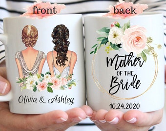 Mother Of The Bride Gift, Mother Of The Bride Mug, Gift From Bride To Mom, Mother Of The Bride Wedding Gift, Customized Bridal Party Mugs