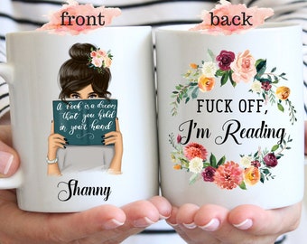 Funny Reading Coffee Mug: Bookworm Gift