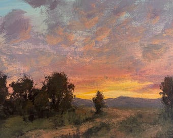 Meeting Halfway - 5x7 - inches - ORIGINAL Landscape Painting