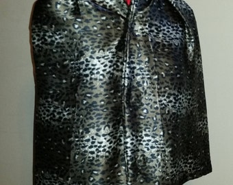 Adult Clothing Protector, Dining Scarf, Shirt Saver - Satin Cheetah or Leopard animal print