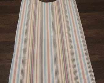 Reversible EXTRA LONG Cream Blue Striped Clothing Protector - Shirt Saver - Special Needs - Dignity - hospital adult bib stripes 3 ply mens