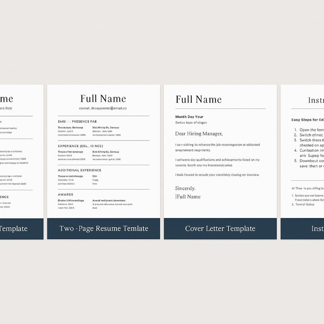 Modern Resume Template for Canva | Editable CV + Cover Letter | Ats ...