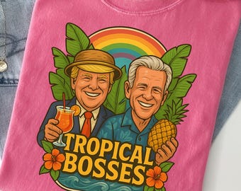 Tropical Bosses Political Cartoon Shirt PNG (Digital Download)