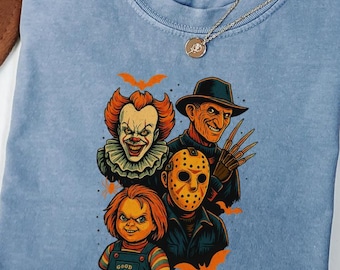 Vintage Horror Movie Characters PNG, Halloween Sublimation (Digital Download)