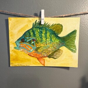 Cartão em aquarela pintado à mão