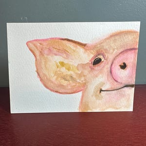 手描きの水彩画 5x7