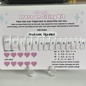 Press on Nail Sizing Kit