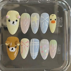 Rilakkuma Press on Nail Set