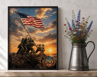 America 250 Soldaten, die Flagge ausdrucken, 250 Flaggen, afghanische Flaggen, USA Militärtribut, Unabhängigkeitstag Dekor, sofortiger Download