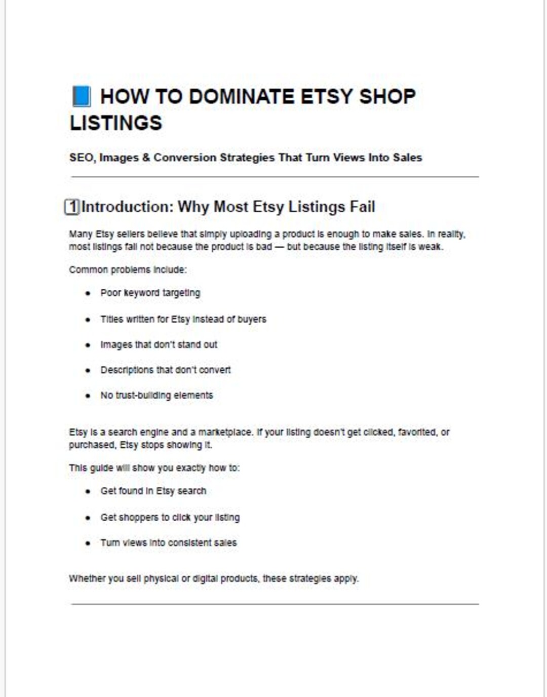 How to Dominate Etsy Shop Listings PDF I Etsy SEO Guide for Titles Tags ...