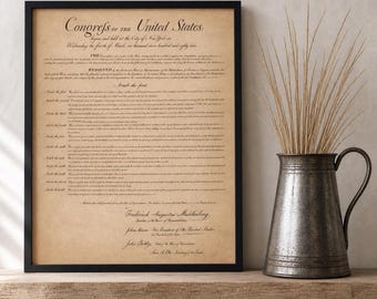 US Charta der Rechte mit hoher Auflösung druckbare PNG Sofortiger digitaler Download, Vintage Pergamentpapier-Look, historisches Vaterländisches Dokument