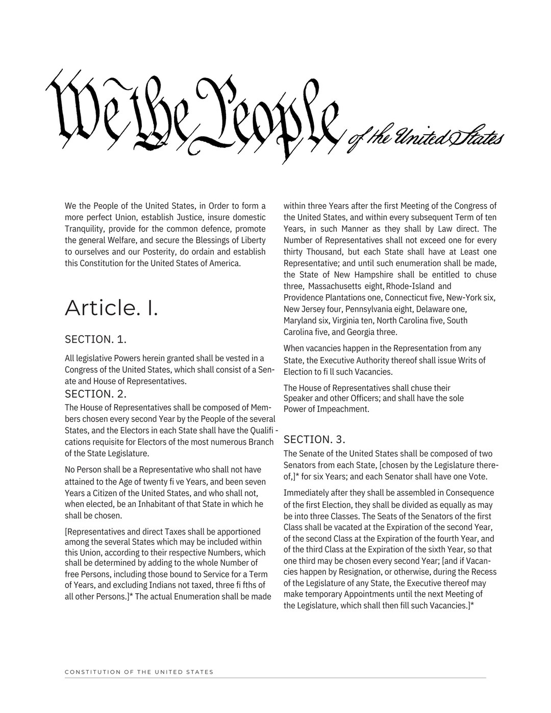US Constitution Printable, Pocket Constitution, Bill of Rights Pride