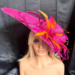 mycket stor fuchsia rosa och orange hatinator