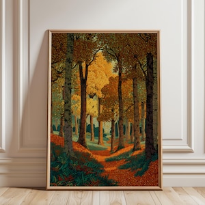 Höststigstavtryck | Skogsmark | Höstnaturposter