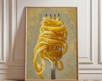 Pasta Print, Italian Kitchen Wall Art, Modern Food Photography