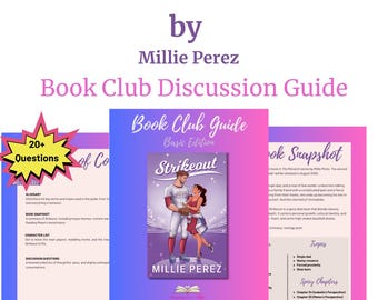 Guía básica de discusión para clubes de lectura: Tachado / PDF imprimible / Descarga digital / Discusión sobre libros románticos