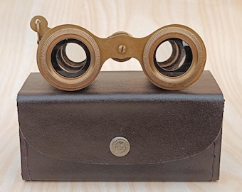 Personalisiertes Messing Opera Fernglas mit Ledertasche