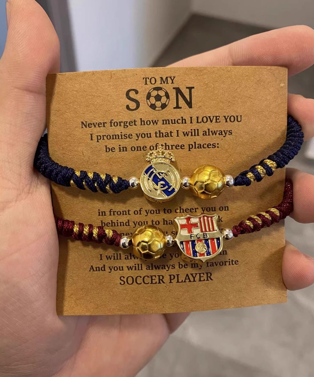 Barcelona Bracelet Real Madrid Bracelet El Barc Handmade Woven